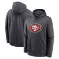 Jdoa SF.49ers Gray Pullover Hoodies Home Game Blank Player Stitched Jerseys