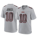 Jdoa SF.49ers #10 Mac Jones Player Gray Atmosphere Fashion Home Game Stitched Jerseys