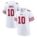 Jdoa SF.49ers #10 Mac Jones Player White Game Home Stitched Jerseys
