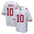 Jdoa SF.49ers #10 Mac Jones Player White Home Game Stitched Jerseys