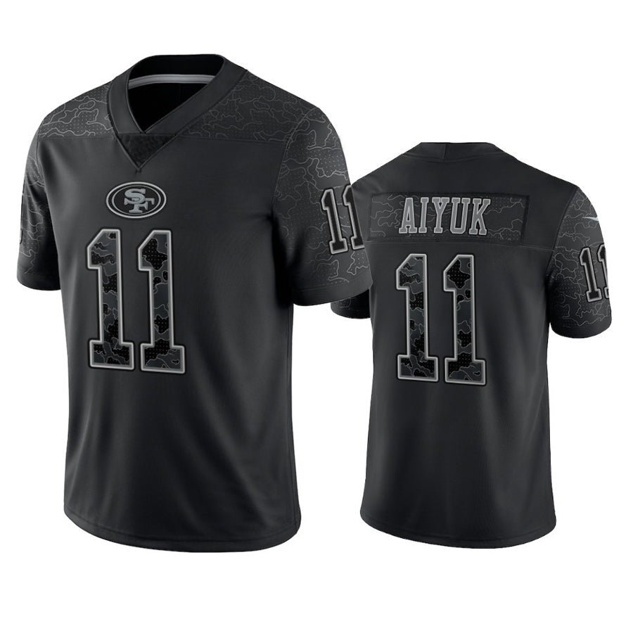 Jdoa SF.49ers #11 Brandon Aiyuk Player Black RFLCTV Limited Stitched Jerseys