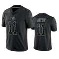 Jdoa SF.49ers #11 Brandon Aiyuk Player Black RFLCTV Limited Stitched Jerseys
