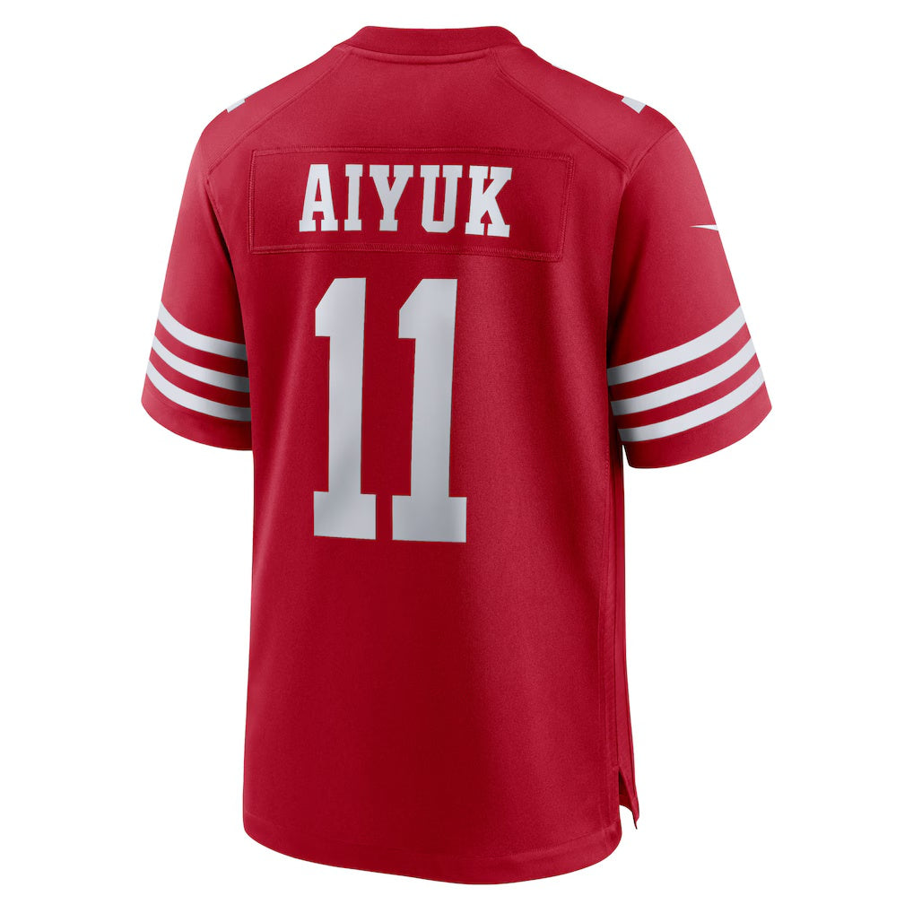 Jdoa SF.49ers #11 Brandon Aiyuk Scarlet Game Player Stitched Jerseys
