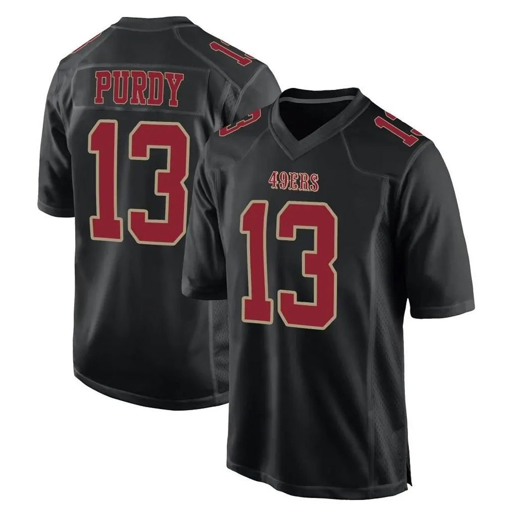 Jdoa SF.49ers #13 Brock Purdy Player Black Fashion Home Game Stitched Jerseys