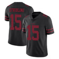 Jdoa SF.49ers #15 De'Zhaun Stribling Player Black Alternate Limited Vapor Untouchable Home Game Stitched Jerseys