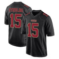 Jdoa SF.49ers #15 De'Zhaun Stribling Player Black Fashion Home Game Stitched Jerseys