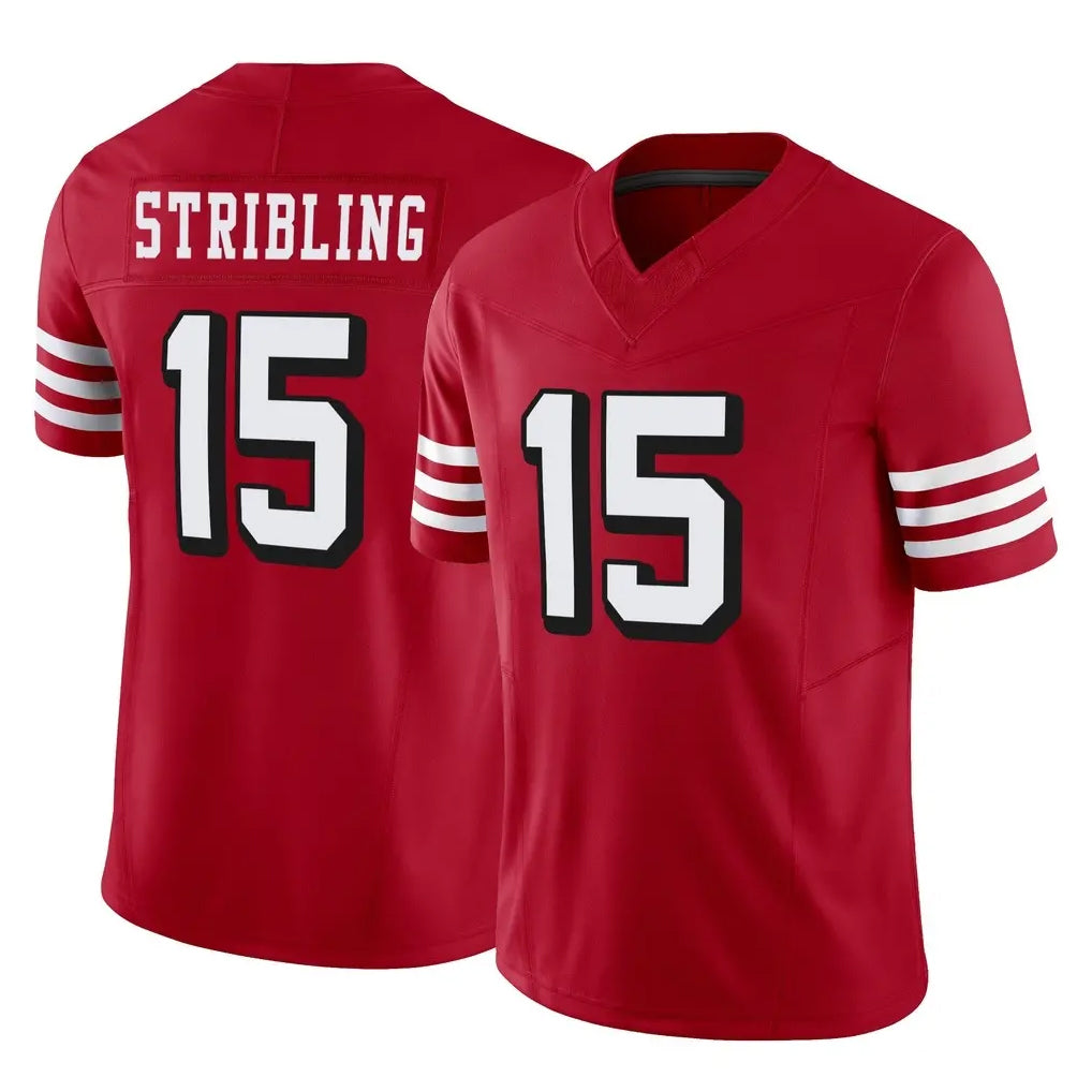 Jdoa SF.49ers #15 De'Zhaun Stribling Player Red Limited Alternate Vapor F.U.S.E. Home Game Stitched Jerseys
