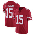 Jdoa SF.49ers #15 De'Zhaun Stribling Player Red Limited Vapor Untouchable Home Game Stitched Jerseys