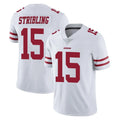 Jdoa SF.49ers #15 De'Zhaun Stribling Player White Limited Vapor Untouchable Home Game Stitched Jerseys