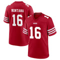 Jdoa SF.49ers #16 Joe Montana Player Scarlet Home Game Stitched Jerseys