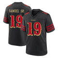 Jdoa SF.49ers #19 Deebo Samuel Sr. Player Black Rivalries Collection Home Game Stitched Jerseys