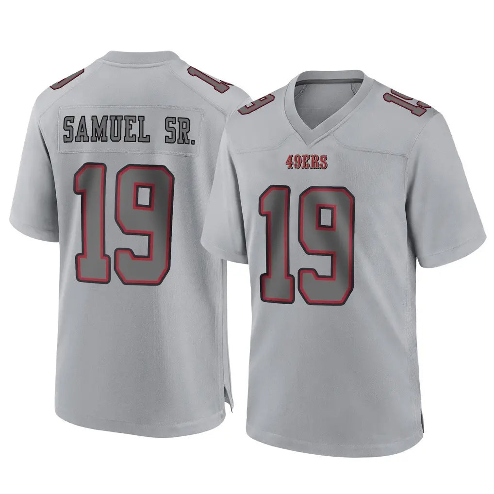 Jdoa SF.49ers #19 Deebo Samuel Sr. Player Gray Atmosphere Fashion Home Game Stitched Jerseys