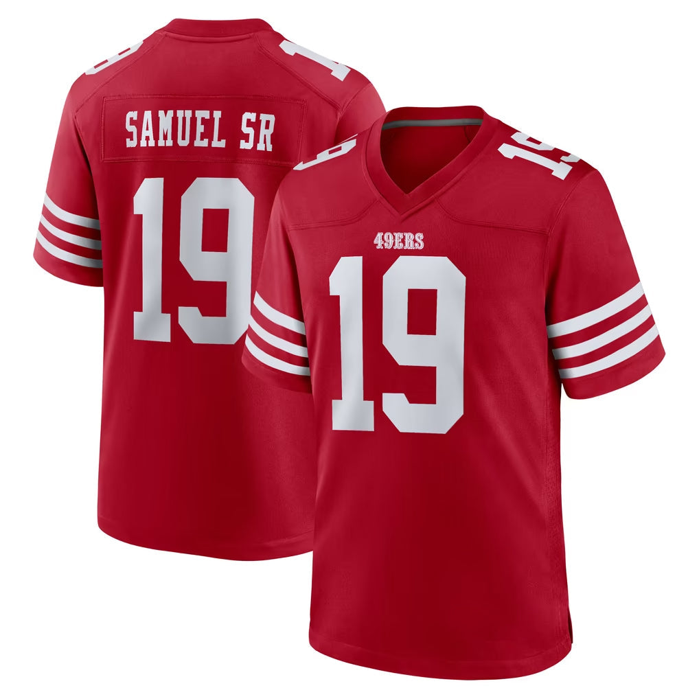 Jdoa SF.49ers #19 Deebo Samuel Sr. Player Red Game Home Stitched Jerseys