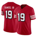 Jdoa SF.49ers #19 Deebo Samuel Sr. Player Red Limited Alternate Vapor F.U.S.E. Home Game Stitched Jerseys
