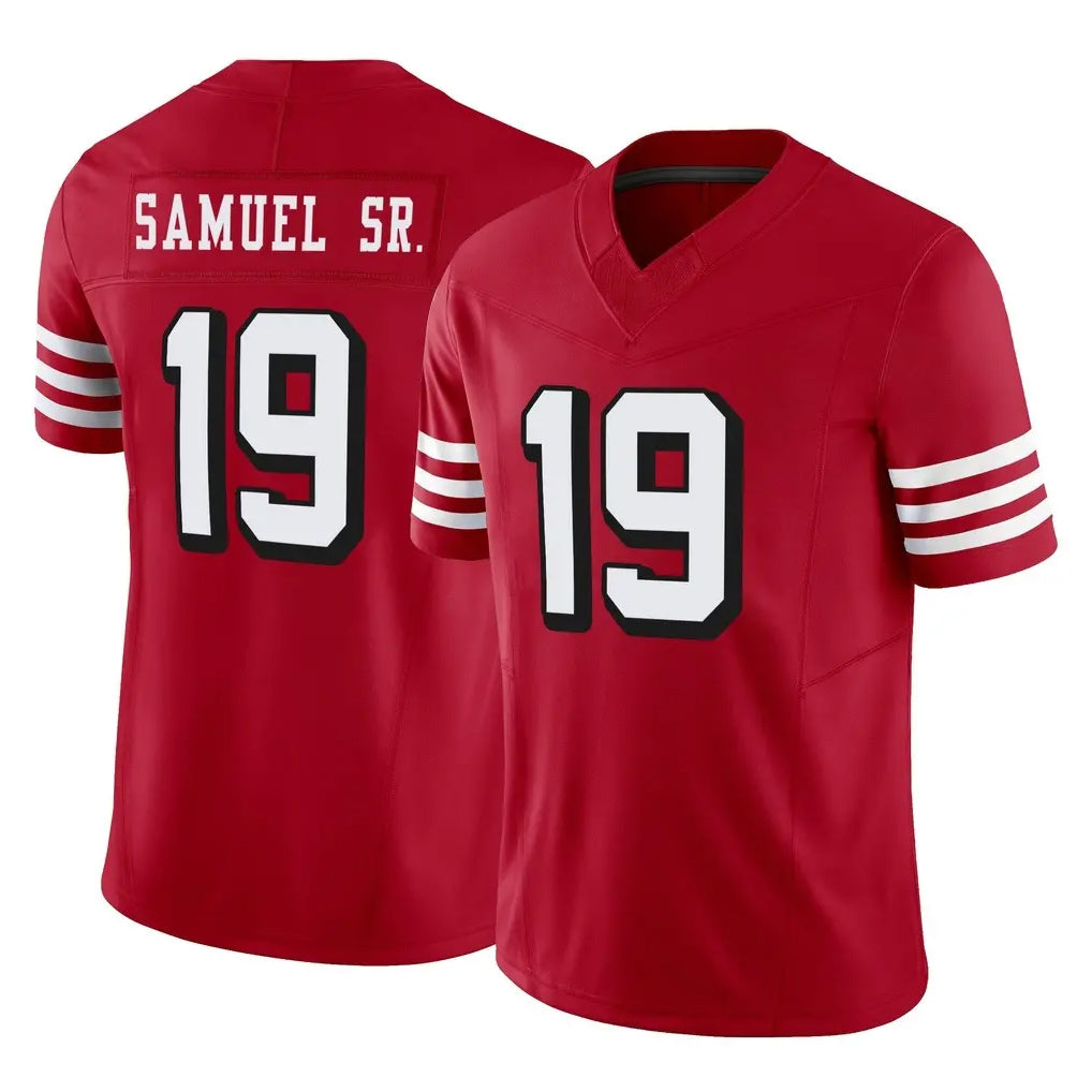 Jdoa SF.49ers #19 Deebo Samuel Sr. Player Red Limited Alternate Vapor F.U.S.E. Home Game Stitched Jerseys