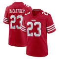 Jdoa SF.49ers #23 Christian McCaffrey Player Red Game Home Stitched Jerseys