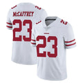 Jdoa SF.49ers #23 Christian McCaffrey Player White Limited Vapor Untouchable Home Game Stitched Jerseys