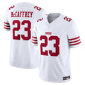 Jdoa SF.49ers #23 Christian McCaffrey Player White Vapor F.U.S.E. Limited Stitched Jerseys
