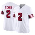 Jdoa SF.49ers #2 Deommodore Lenoir Player White Limited Alternate Vapor F.U.S.E. Home Game Stitched Jerseys