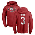 Jdoa SF.49ers #3 Christian Kirk Player Red LOGO Pullover Hoodies Home Game Stitched Jerseys