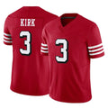 Jdoa SF.49ers #3 Christian Kirk Player Red Limited Alternate Vapor F.U.S.E. Home Game Stitched Jerseys