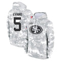 Jdoa SF.49ers #5 Mike Evans Player Arctic Camo Limited Salute to Service Pullover Hoodies Game Stitched Jerseys