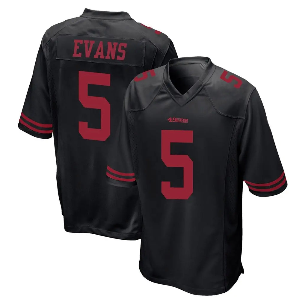 Jdoa SF.49ers #5 Mike Evans Player Black Alternate Home Game Stitched Jerseys