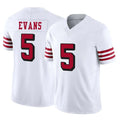 Jdoa SF.49ers #5 Mike Evans Player White Limited Alternate Vapor F.U.S.E. Home Game Stitched Jerseys