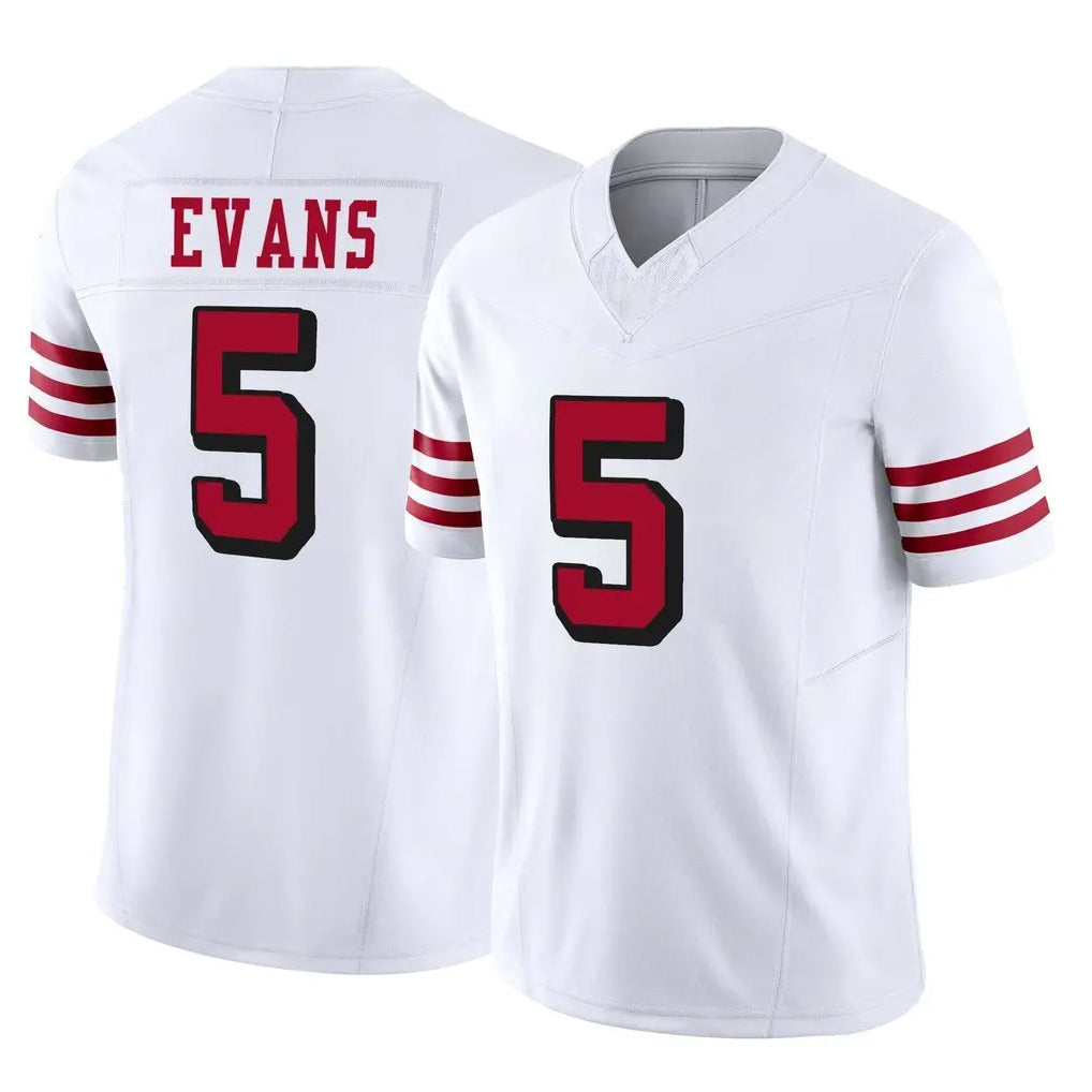 Jdoa SF.49ers #5 Mike Evans Player White Limited Alternate Vapor F.U.S.E. Home Game Stitched Jerseys