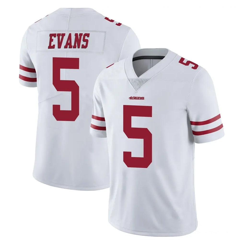 Jdoa SF.49ers #5 Mike Evans Player White Limited Vapor Untouchable Home Game Stitched Jerseys
