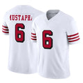 Jdoa SF.49ers #6 Malik Mustapha Player White Limited Alternate Vapor F.U.S.E. Home Game Stitched Jerseys