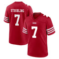 Jdoa SF.49ers #7 De'Zhaun Stribling Player Red Game Home Stitched Jerseys