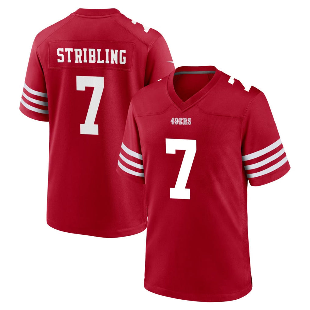 Jdoa SF.49ers #7 De'Zhaun Stribling Player Red Game Home Stitched Jerseys