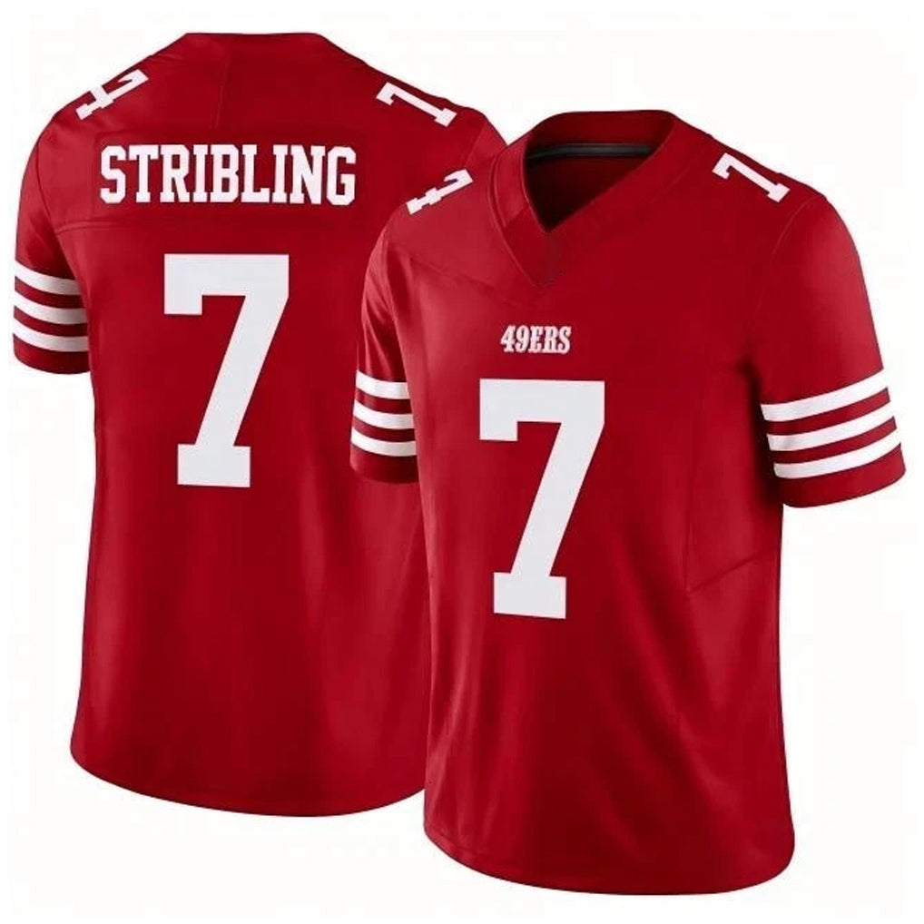 Jdoa SF.49ers #7 De'Zhaun Stribling Player Red Limited Vapor F.U.S.E. Home Game Stitched Jerseys