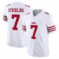 Jdoa SF.49ers #7 De'Zhaun Stribling Player White Limited Vapor F.U.S.E. Home Game Stitched Jerseys