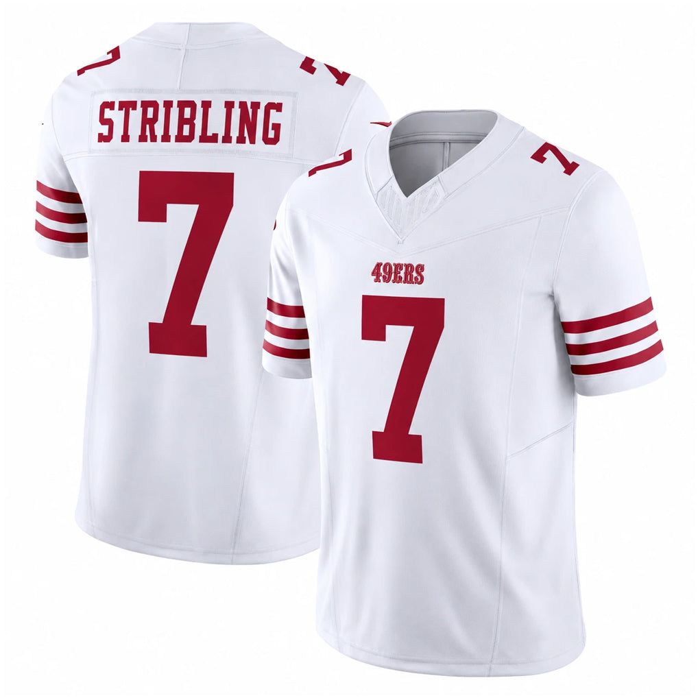 Jdoa SF.49ers #7 De'Zhaun Stribling Player White Limited Vapor F.U.S.E. Home Game Stitched Jerseys