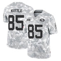 Jdoa SF.49ers #85 George Kittle Player Arctic Camo Limited Salute To Service Home Game Stitched Jerseys