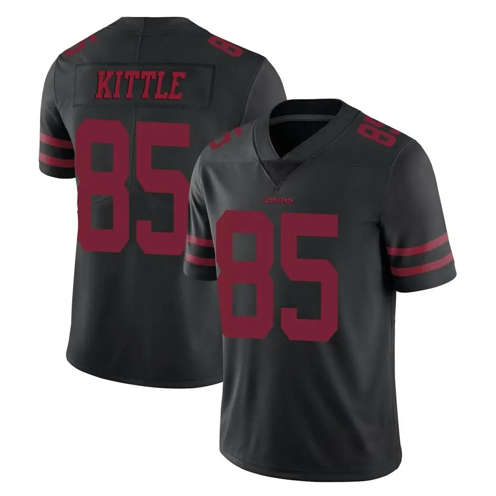 Jdoa SF.49ers #85 George Kittle Player Black Alternate Limited Vapor Untouchable Home Game Stitched Jerseys