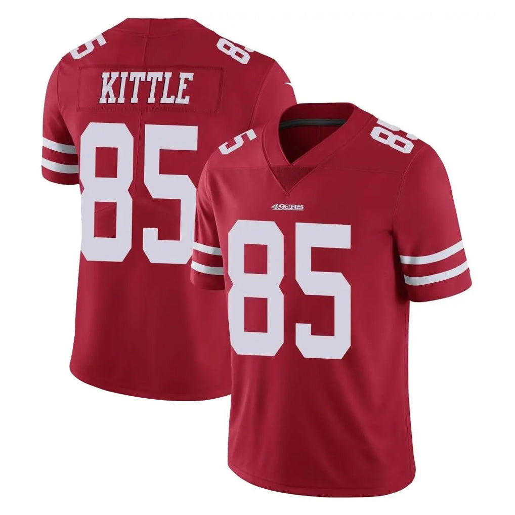 Jdoa SF.49ers #85 George Kittle Player Red Limited Vapor Untouchable Home Game Stitched Jerseys