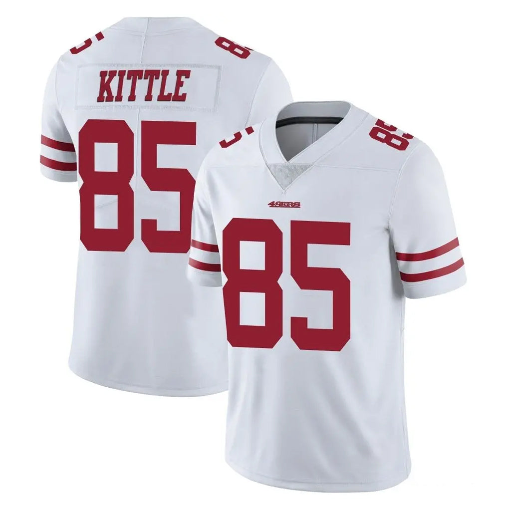 Jdoa SF.49ers #85 George Kittle Player White Limited Vapor Untouchable Home Game Stitched Jerseys