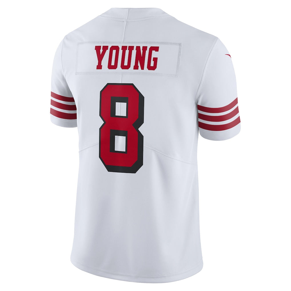 Jdoa SF.49ers #8 Steve Young Player Whtie Color Rush Vapor Untouchable Limited Stitched Jerseys