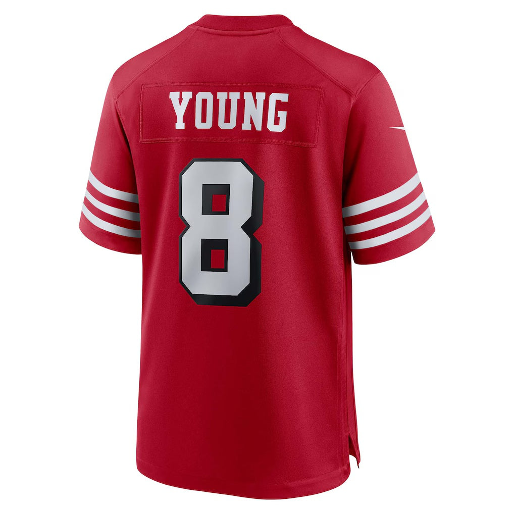 Jdoa SF.49ers #8 Steve Young Scarlet Retired Player Alternate Game Stitched Jerseys