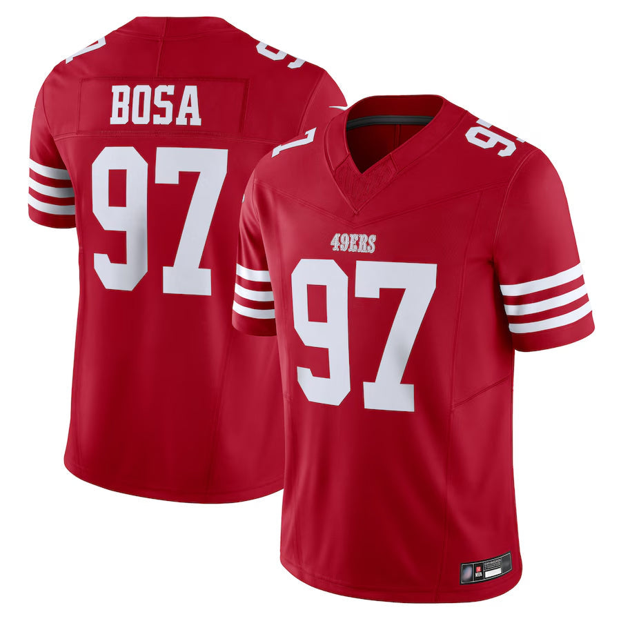 Jdoa SF.49ers #97 Nick Bosa Player Scarlet Vapor F.U.S.E. Limited Stitched Jerseys