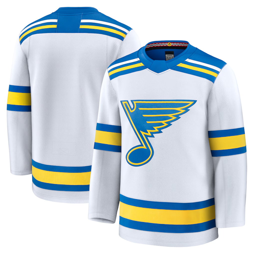 Jdoa St.L.Blues White Away Premium Jerseys