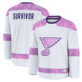 Jdoa St.L.Blues White Hockey Fights Cancer Survivor Practice Jerseys