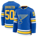Jdoa St.L.Blues #50 Jordan Binnington Blue Home Premium Player Jerseys