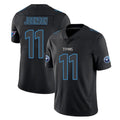 Jdoa T.Titans #11 Jermaine Johnson II Player Black Impact Limited Home Game Stitched Jerseys