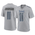 Jdoa T.Titans #11 Jermaine Johnson II Player Gray Atmosphere Fashion Home Game Stitched Jerseys