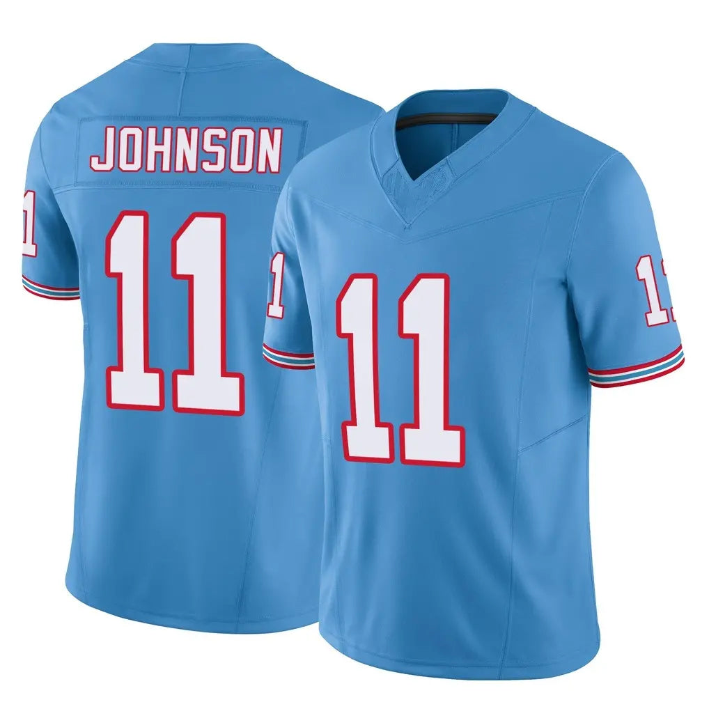 Jdoa T.Titans #11 Jermaine Johnson II Player Light Blue Limited Vapor F.U.S.E. Home Game Stitched Jerseys