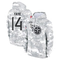 Jdoa T.Titans #14 Carnell Tate Player Camo Arctic Salute to Service Pullover Hoodies Home Game Stitched Jerseys